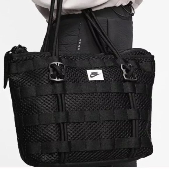 NIKE AF1 Air Tote Bag Black CU2607-010 NEW - Picture 2 of 5